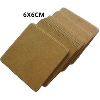 100pcs 6x6cm Square Black White Kraft Paper Tags Garment Shoes Price Tag Product Bags Hang Labels Blank Cards DIY Handmade Craft