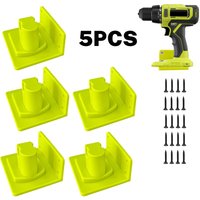 1-5PCS Tool and Battery Holder Wall Mount for Ryobi 18V ONE+ Cordless Drill, Saw, Blower, Heavy Duty Battery Holder Storage