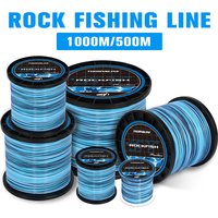 Thornsline Camo Blue Rock Fishing Line 1000m Nylon Monofilament Abrasion Resistant High Strength for Sea Fishing Shore Jigging