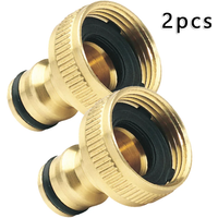 Brass Garden Faucet Hose Tap Water Adapter Connector Fitting 3/4" To 1/2" INCH For 3/4" To 1/2" Faucet Connected With Water Hose