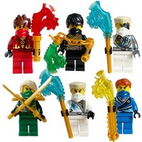 B93-98 cross-border ninja doll double-sided printing element children's educational toys assembly building block foreign trade