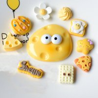 Yellow Aesthetic Charms Set Cute Smiley Face Flower Heart Shoe Charms DIY Sweet Shoe Decorations for Sandals