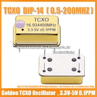 TCXO DIP-14 16.9344M 16.9344MHZ Gold Plated Rectangular Temperature Compensated Crystal Oscillator Golden 3.3V-5V 0.1PPM