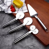 Stainless Steel Pizza cutter Pastry roller cutter Round Knife Pizza Shovel Cake Shovel Kitchen Accessories