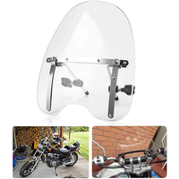 17/19 Zoll Motorrad-Windschutzscheibe Universal für Harley Sportster Dyna XL883 XL1200 für Honda Yamaha Suzuki Cruiser