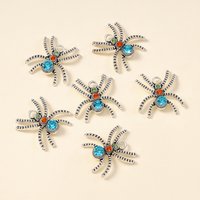 10Pcs Scary Spider Charms for Halloween Earring Bracelet Necklace Cute Pendant Handmade Jewelry Making Accessories
