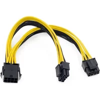 EPS CPU 12V 8Pin Female to Dual 8Pin (4+4)Pin EPS 12V Male Motherboard Power Supply Cable Y Splitter Adapter Sleeve