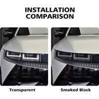Anti-Scratch TPU PPF Headlight Cover for Hyundai IONIQ 5/5N 2021-2026 High Gloss Smoke Black Pre-Cut Vinyl Wrap Protection Film