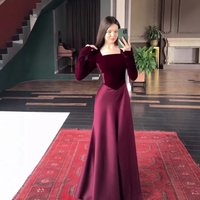 Square Collar Palace Party Dresses Women Eid Arab Long Robe Jalabiya Bandage Lace Up Ramadan Morocco Dubai Abayas Islam Vestidos