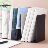 (BBQ4)Desktop Organizer L-shaped Desk Bookends Durable Display Book Stand Simple INS Book Support Rack Minimalism