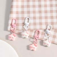 Cute Star Cat Keychain for Woman, Kawaii Anime Resin Keyring for Keys Schoolbag Charm, Unisex Gift Accessory