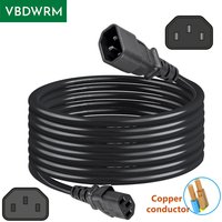IEC C14 to C13 UPS Power Extension Cord 5M/3M/1.5M IEC C13 to C14 Power Extension Cable for PC Computer Monitor PDU DMX DJ