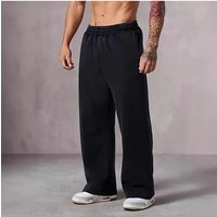 Men's Large Size Oversized Wide-Leg Sweatpants - Loose-Fit Trousers with Elastic Waist Breathable Winter Pants