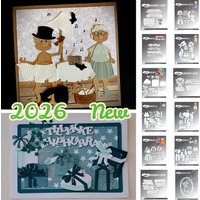 2026 New Spade, Rake and Watering Can Metal Cutting Dies for Clear Stamps DIY Greeting Card Birthday Scrapbooking Handmade