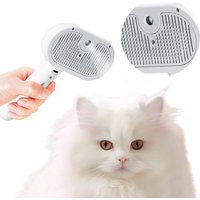 3 in 1 Cat Steam Brush with Release Button Cat Grooming Brush Pet Brush Pet Hair Cleaning Brush Comb for Cats Dogs Small Animals