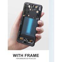 AMOLED For Samsung Galaxy S21 FE 5G G990B LCD Display Touch Screen Digitizer Assembly For Samsung S21Fe Replacement with Frame