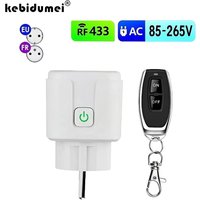 433Mhz Wireless Smart Remote Control Socket Switch 220V 4000W EU FR Universal Plug Remote ON OFF Electrical Outlets for Lighting
