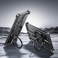 For Samsung Galaxy S23 S24 S25 Ultra S24Plus Case Magnetic Rimless Metal Aluminum Alloy Bumper 360° Rotate Stand Shockproof Case