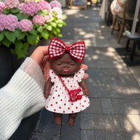 Super Large Natasha Little Black Doll Stress Relief Toy Rubber Palm Toy Funny Prank Toy for All Ages Suitable for Parties