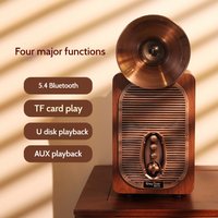 AS81 Wireless Bluetooth Retro Speaker Design Is A Home Speaker With A High-Volume Subwoofer Retro High-Quality Solid Wood Audio