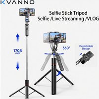 KVANNO F16 tripod selfie stick For Phones Camera Extendable Tripod 360° Rotate Shoot Selfie Stick Bluetooth Remote 1/4'' Screw