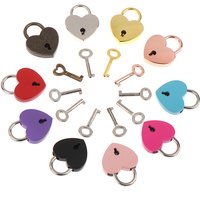 Antique Style Heart Shape Padlock Vintage Lock Pink Romantic Lovely Diary Padlocks Key Lock With Key Wedding Jewelry