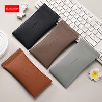 KLASSNUM Glasses Case Women's PU Leather Glasses Storage Bag Automatic Closed Cover Soft Eyewear Pouch Data Cable Organiser 2026