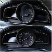 Interior Accessories Fit For Mazda 3 Hatchback Sedan 2014-2018 ABS Car Dashboard Instrument Meter Panel Cover Trim 3Pcs/Set