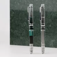 PENBBS 268 Vacuum Resin Filling Fully Transparent Fountain Pen Iridium EF/F/M Nib Writing Gift Pen Office Supplies Stationery