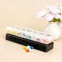 New Hot Small Premuim Portable Travel 7 Days 7 Grids Pill Box Cases Container Organizer Storage for Vitamin Medicine Fish Oils