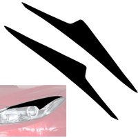 2pcs Car Headlight Eyelid Eyebrow Cover Trim Piano Black Stickers For Mazda 3 Axela 2014 2015 2016 Car Accessories