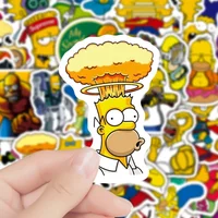 AliExpress 50PCS Disney Cartoon The Simpsons Stickers Graffiti DIY Phone Skateboard Laptop Luggage Bike PVC Waterproof Decals Kid Toy