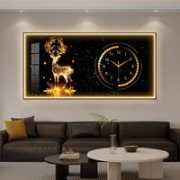 Nordic luxury Wall Clock Living Room Household Fashion Restaurant Decorative Painting Creative Wall Hanging Silent Clock