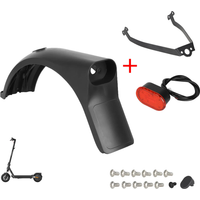 Rear Mudguard With Hook/TailLight/Bracket For Xiaomi Mi 5 Pro Electric Scooter Back Fender Brake Light Parts