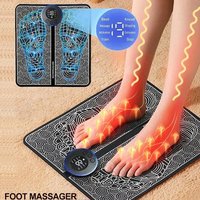 8 Modes 19 Levels Electric EMS Foot Massager Portable EMS Muscle Stimulation Massage Mat Relief Pain Relax Feet Slimming Shaping