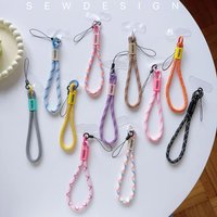 1Pcs Woven Mobile Phone Lanyard, Wristband,Ziai Woven Lanyard,Headphones, keys, Wallet,dolls Colorful Security Wristband
