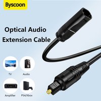 HIFI 5.1 Optical Digital Toslink Extension Cable Male to Female SPDIF Optical Audio Extension Cable for Xbox/PS4/Sound Bar/TV