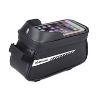 AliExpress NONE Bicycle Front Beam Bag Front Tube Cycling Bag Bicycle Waterproof Phone Case Holder Touchscreen Waterproof Saddle Bag Accessories