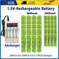 Nowa, szybko ładowana bateria alkaliczna 1,5 V, model AA3800 mAh/AA3000 mAh, idealna do zasilania pilotów, bezprzewodowych myszy, zabawek dla dzieci i kontrolerów do gier.