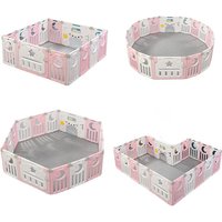 Children's Playpen Baby Activity Gym Indoor Foldable Fence Toddler Pink Safety Playpen Home Crawling Mat Ball Pool Playground