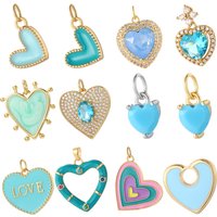 Cute Blue Zircon Charm Dijes Diy Earrings Designer Bracelet Necklace Pendant Jewelry Making Butterfly Resin Charm Talisman