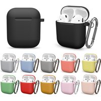 For Apple AirPods 1/2 generation cover Wireless bluetooth earphones Case For AirPods 2 1 Slilcone Cover Accessories With Keyring