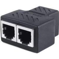 1/2/3pcs Network Rj45 Cable Port Network Cable Splitter Extender Plug Adapter Connector (8 Core) Split Into Two Splitter