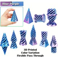 Set of 3 Fidget Ornaments in Cone Shape - Spiral Pyramid Desk Additions with Bendable Cone, Perfect for Relaxing at Home