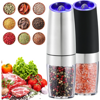 Electric Pepper Grinder Stainless Steel Automatic Gravity Shaker Salt Pepper Grinder Spice Mills Grinding Tools Kitchen Gadgets