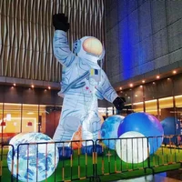 Outdoor Inflatable Astronaut Model With Led Light Custom Spaceman Mascot For Festival Event Advertising Decoration Blow Up Toys