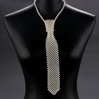 Popular pearl tie fashion trend style boys and girls temperament clothing pure handmade beaded bow tie