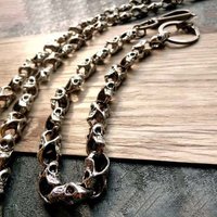 Jeans Decor Cool Skull Pants Chain Y2K Adjustable Men's Jeans Chain Silver Hip-hop Punk Alloy Waist Decor Ornament