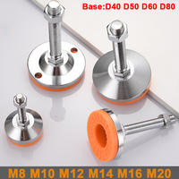 1PCS Adjustable Leveling Feet M8 M10 M12 M14-M20 Thread-Anti-Slip Machine Support Cup for Furniture/Equipment Vibration Damping
