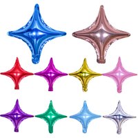 10 Inch Star Aluminum Film Balloons Wedding Room Decoration Anniversary Birthday Party Decor Four Angle Corner Star Foil Balloon